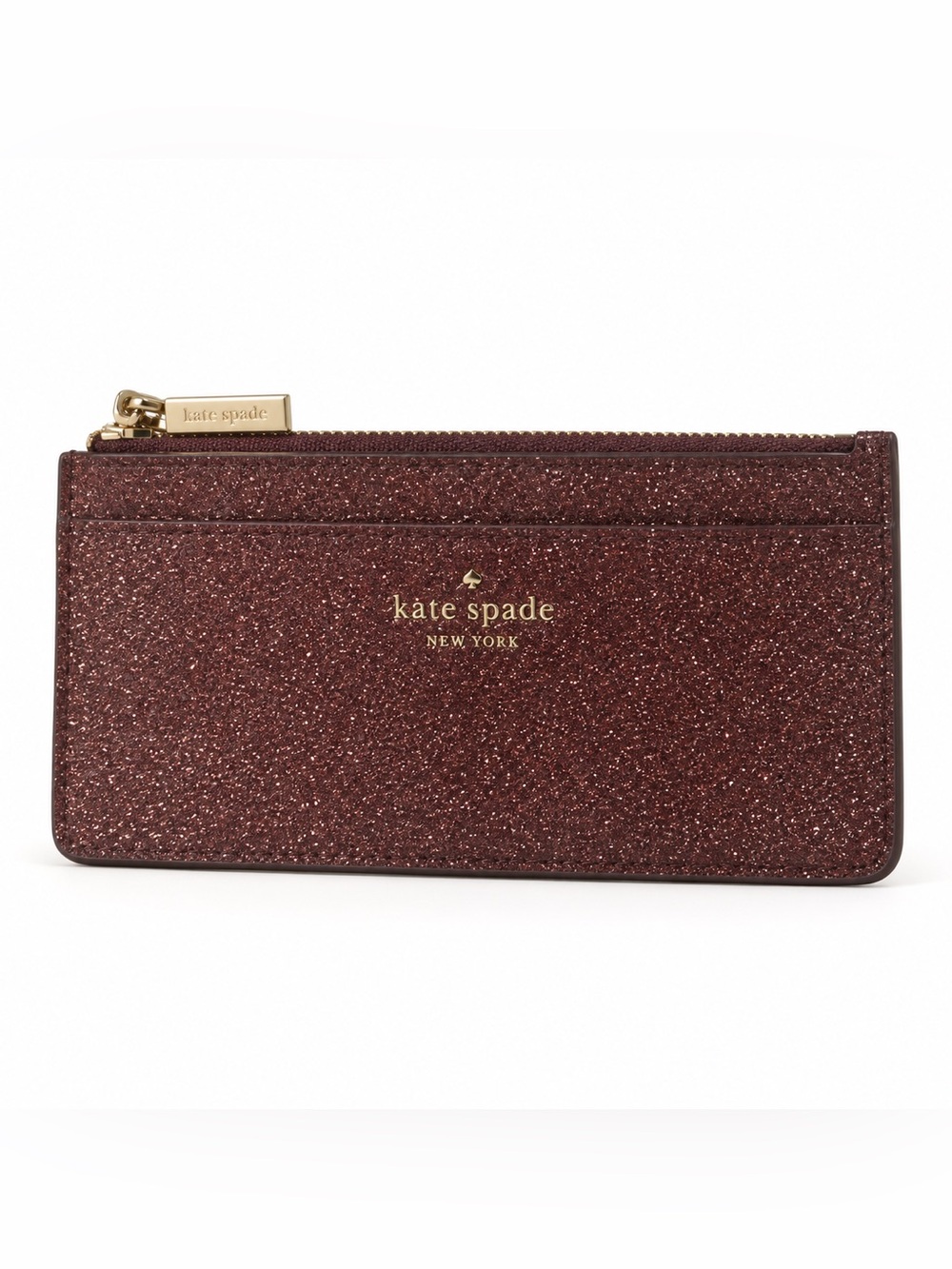Kate Spade Shimmy Deep Nova Glitter Large Slim Card Holder Wallet